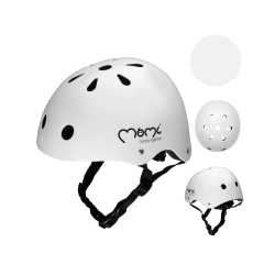 KASK dziecięcy rowerowy MoMi MIMI biały kask na rower, hulajnogę dla dziecka rozmiar 47-58 cm